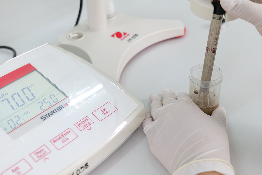 การทดสอบค่า pHและEC