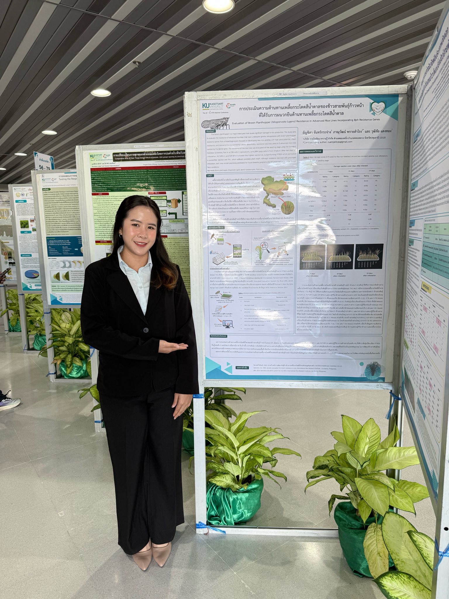 คณะนักวิจัยสถานีวิจัยรวมใจพัฒนาความรู้ได้เข้าร่วมนำเสนอผลงานวิชาการภาคโปสเตอร์ (Poster) ในการประชุมวิชาการระดับชาติ ครั้งที่22 มหาวิทยาลัยเกษตรศาสตร์ วิทยาเขตกำแพงแสน